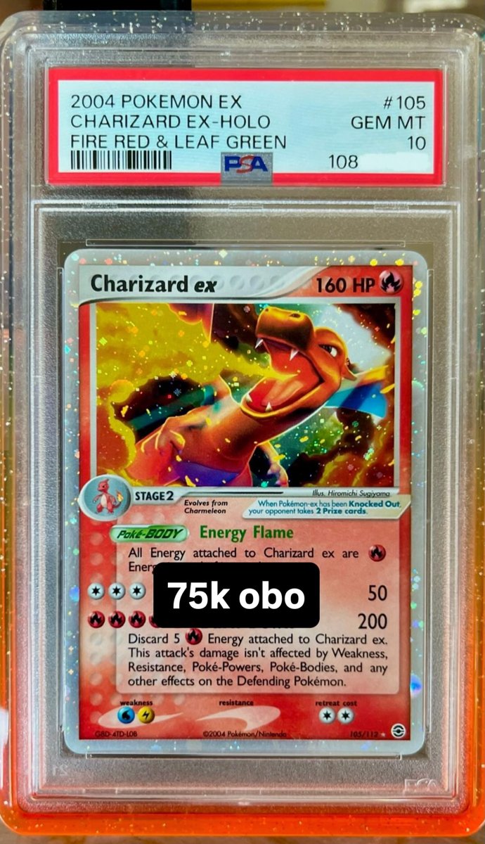 Charizard ex PSA GEM MT 10