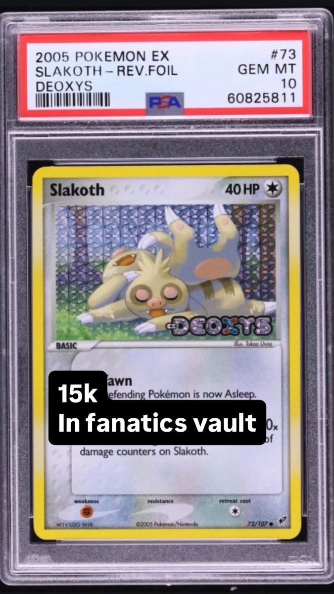 Slakoth PSA GEM MT 10
