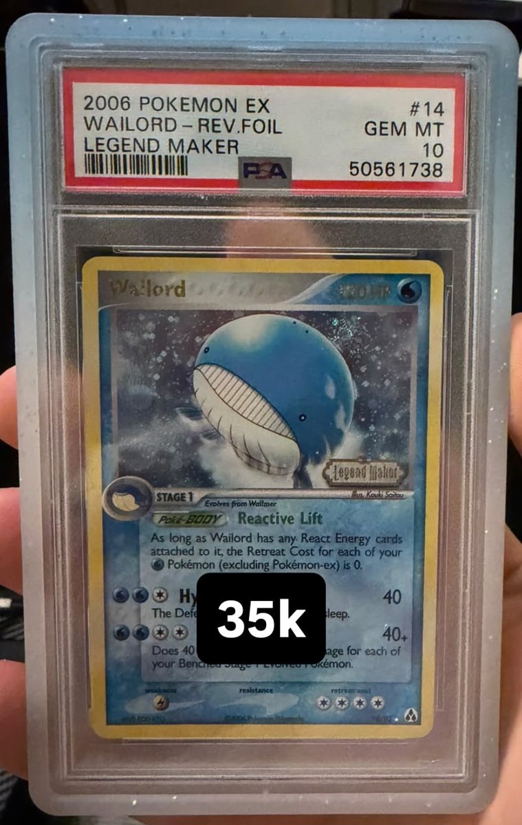 Wailord PSA GEM MT 10