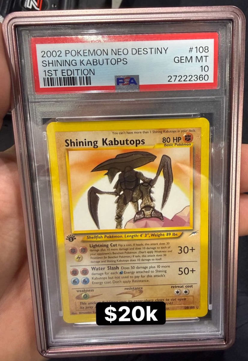 Shining Kabutops PSA GEM MT 10