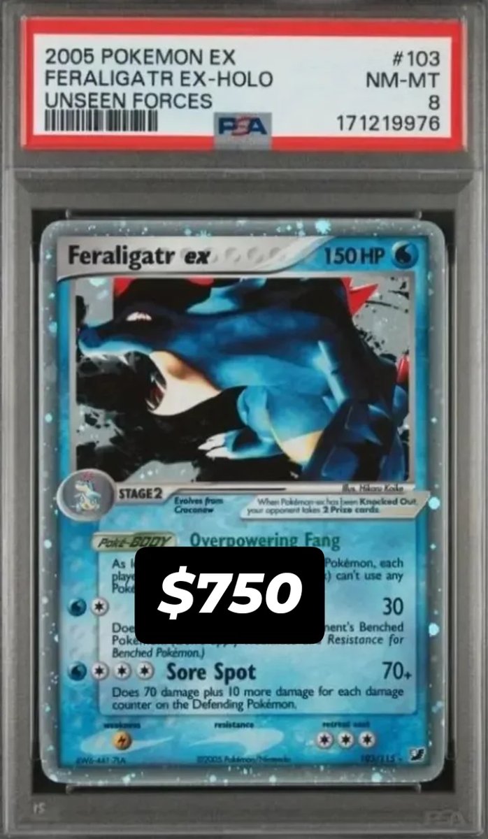 Feraligatr EX PSA NM-MT 8