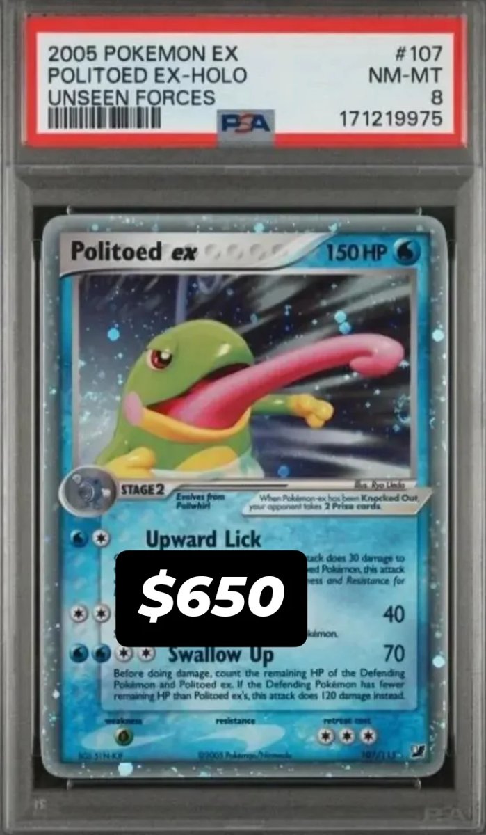 Politoed EX PSA NM-MT 8