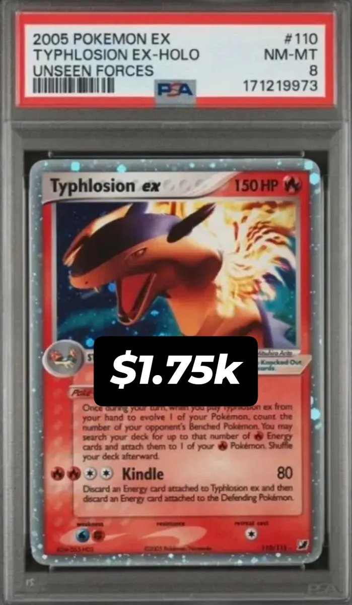 Typhlosion EX PSA NM-MT 8