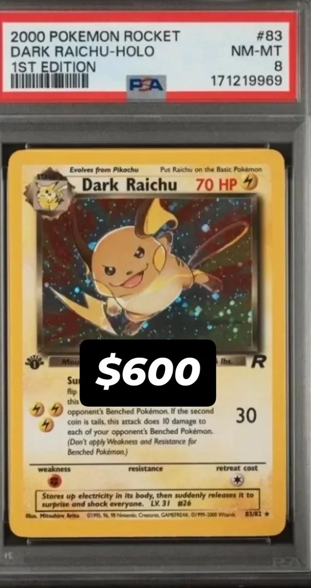 Dark Raichu PSA NM-MT 8