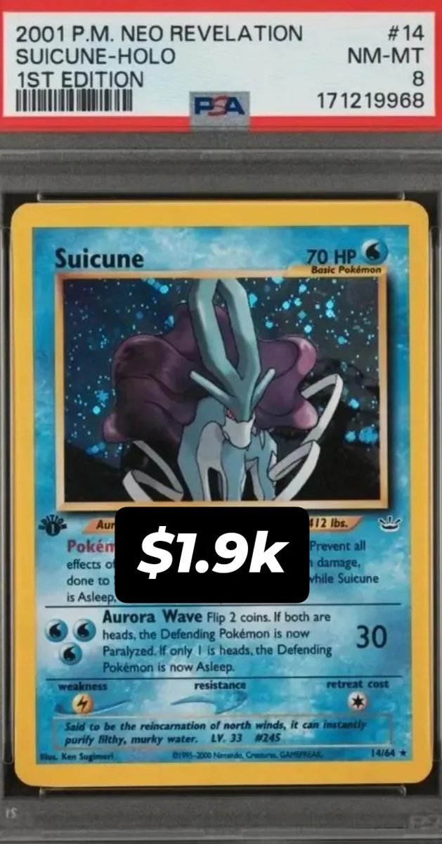 Suicune PSA NM-MT 8