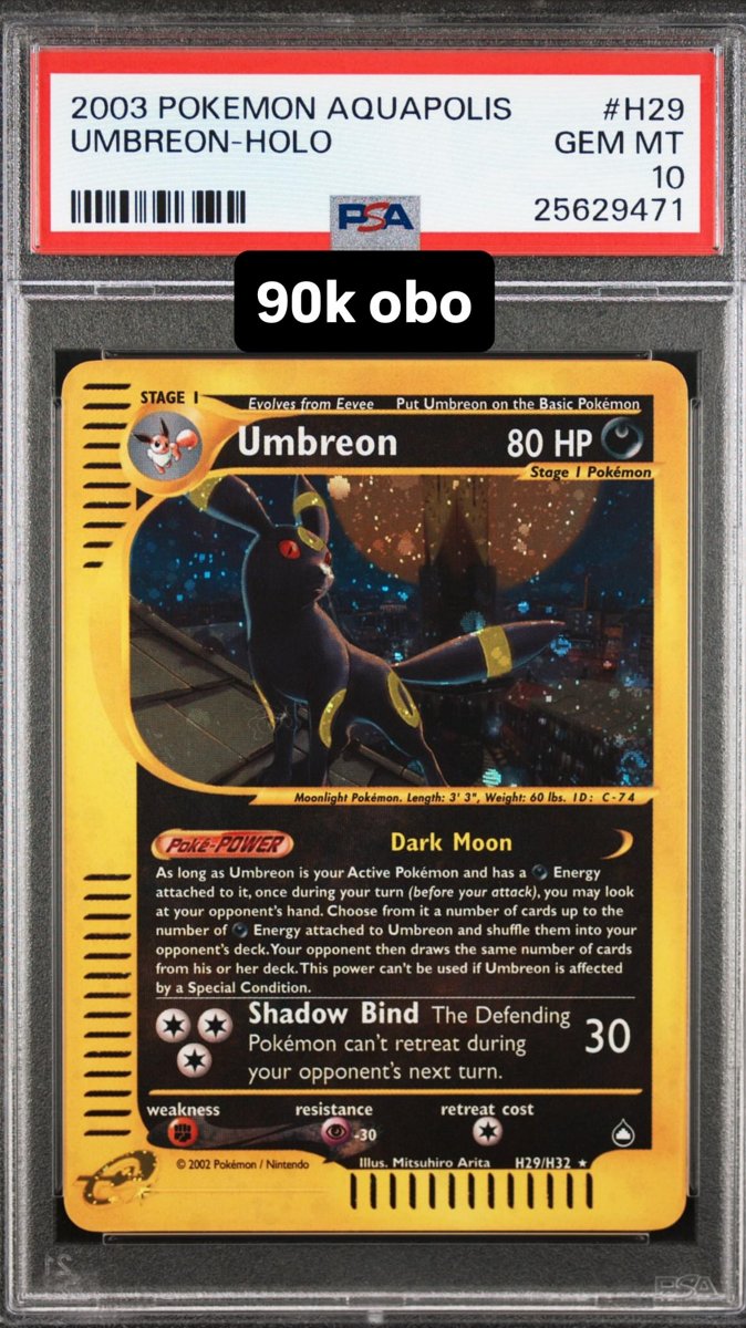 Umbreon PSA GEM MT 10