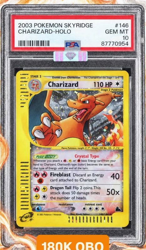 Charizard PSA GEM MT 10